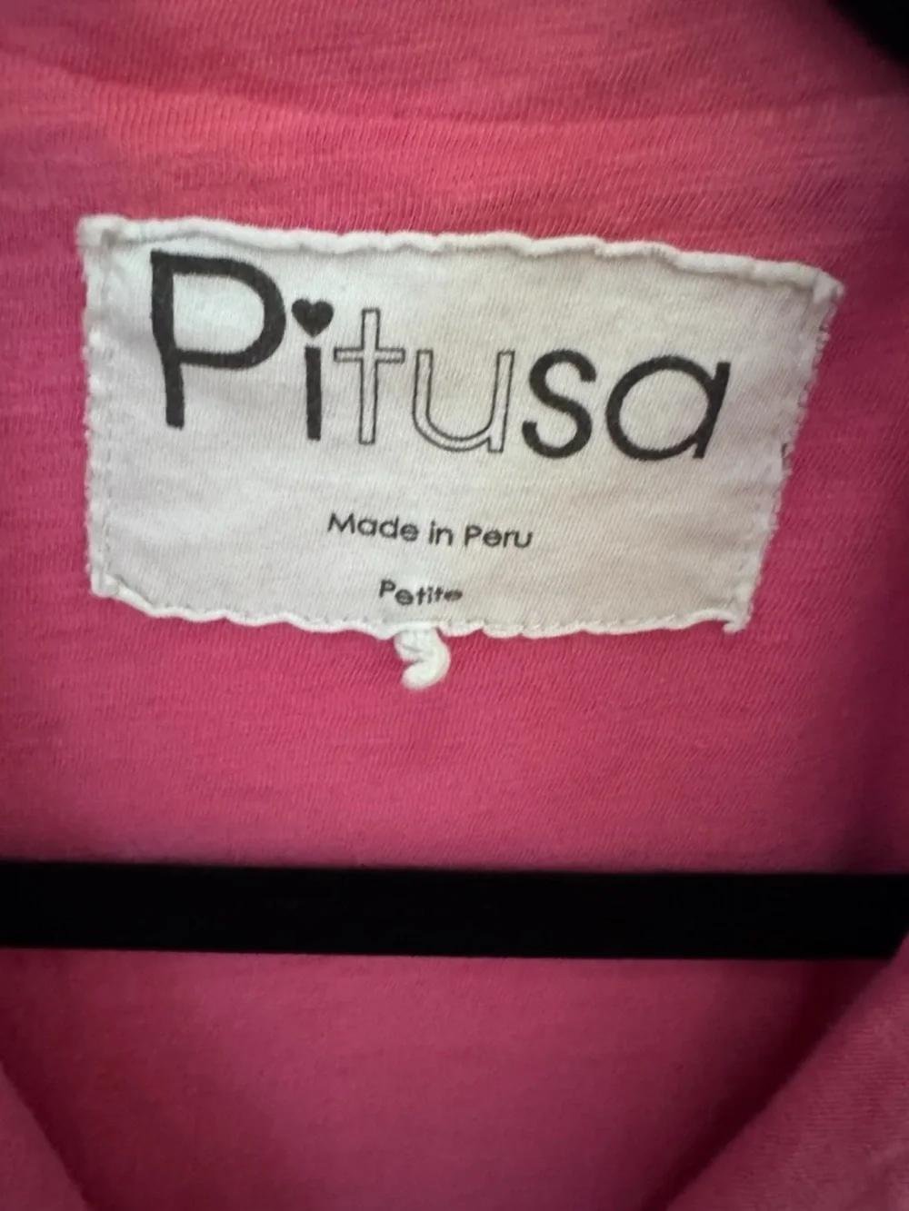 Pitusa Pink Pima Cotton Tunic Dress Petite Resort Cover Up XS S - Picture 5 of 7